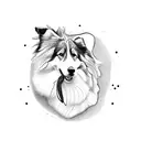 rough collie tattoo design idea