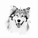 rough collie tattoo design idea