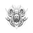 kronos teaming Cerberus  tattoo design idea
