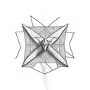 paper airplane  with a path behind it and numbers 922816 drawn into it tattoo design idea