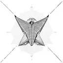 paper airplane  with a path behind it and numbers 922816 drawn into it tattoo design idea