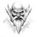 fantasy dwarf warrior tattoo design idea