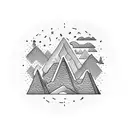 topographic map trail running tattoo design idea