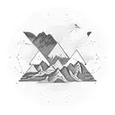 topographic map trail running tattoo design idea
