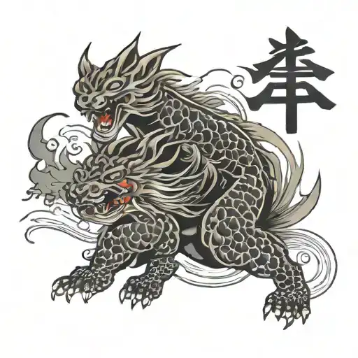 Japanese strength kanji tattoo design idea