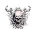 Evil dark tattoo design idea