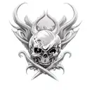 Evil dark tattoo design idea