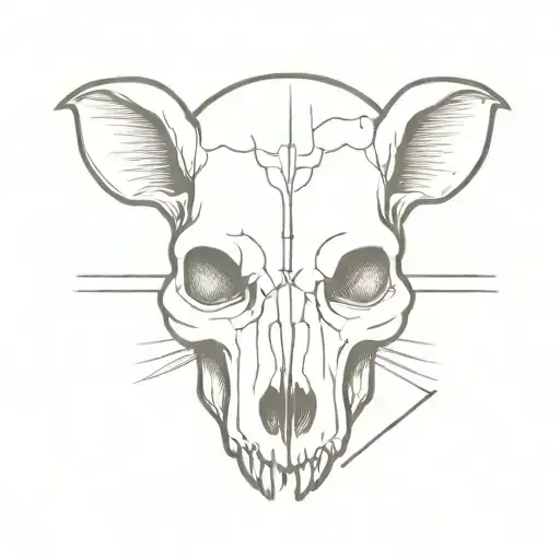 rat skull tattoo design idea
