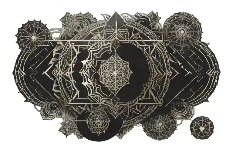 enlightenment located on chest  tattoo design idea