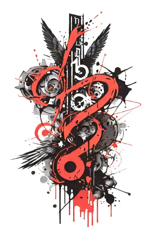 1111 angel numbers tattoo design idea