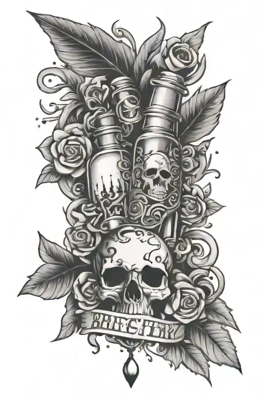 drugs  and sobriety tattoo design idea