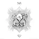 eternal unconditional love with universe manifestation tattoo design idea