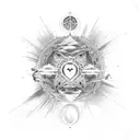 eternal unconditional love with universe manifestation tattoo design idea