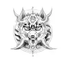 A tattoo design combining programming code with artistic sketches of jiraiya and tsunade from Naruto tattoo design idea