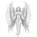 angel  tattoo design idea