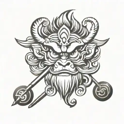 sun wukong items small tattoo design idea