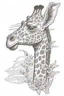 killer giraffe tattoo design idea
