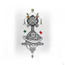 ukraine with portugal  tattoo design idea