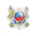 ukraine with portugal  tattoo design idea