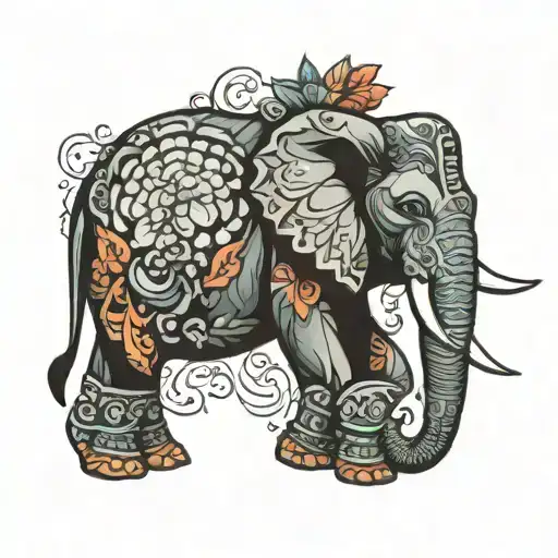 Elephant tattoo design idea