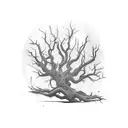 dead tree tattoo design idea
