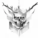 dead tree tattoo design idea