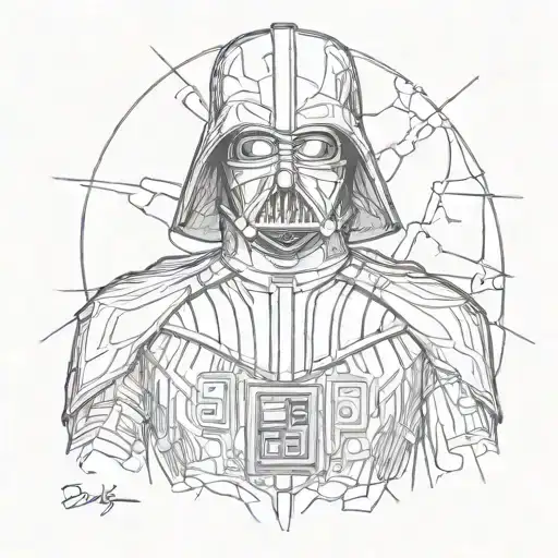 darth vader tattoo design idea