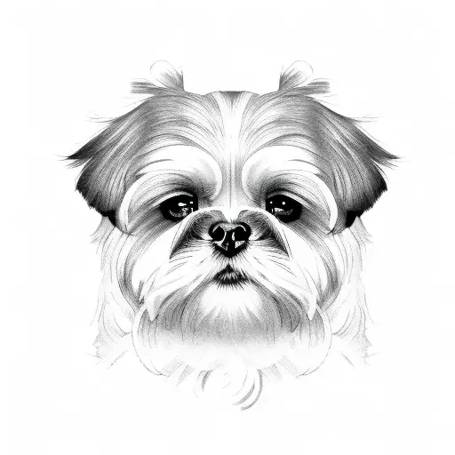 shih tzu tattoo design idea