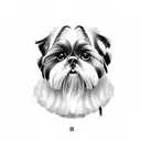 shih tzu tattoo design idea
