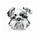 shih tzu tattoo design idea