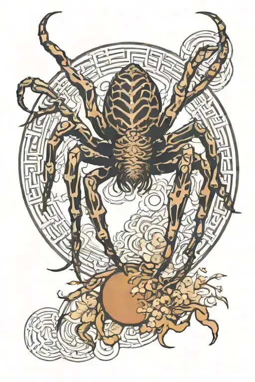 spider legs as if the body was the center of my back kinda like a soul bone of tan sang from combat continent  tattoo design idea