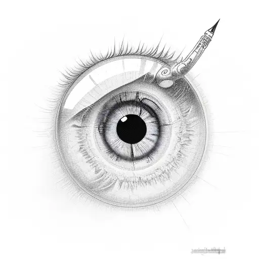 handshake inside of an eye tattoo design idea