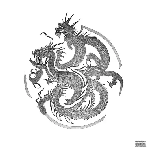 feathered serpent, stone dragon, winding, realistic, stone, aztec tattoo design idea