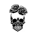 Skull and Roses tattoo design idea