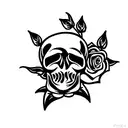 Skull and Roses tattoo design idea