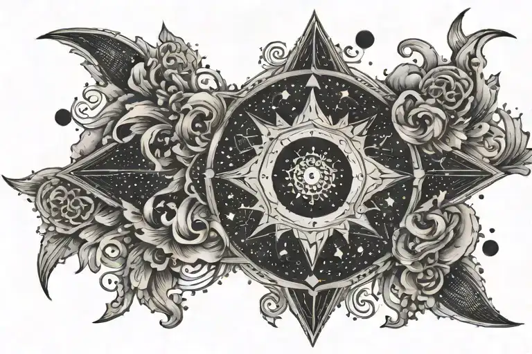 non est ad astra mollis e terris via tattoo design idea