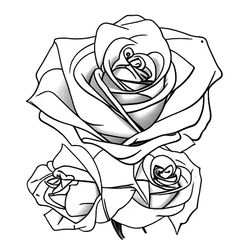 Rose, mon cher written as the stem tattoo design idea