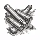 simple shotgun shell  tattoo design idea