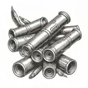 simple shotgun shell  tattoo design idea