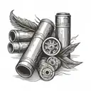 simple shotgun shell  tattoo design idea