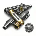 simple shotgun shell  tattoo design idea