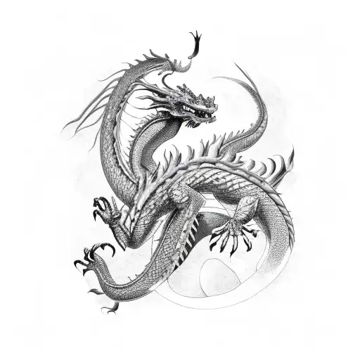 3 headed dragon tattoo design idea