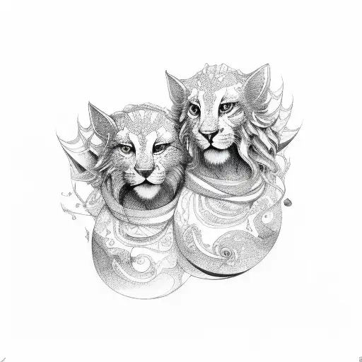 gemini tattoo design idea