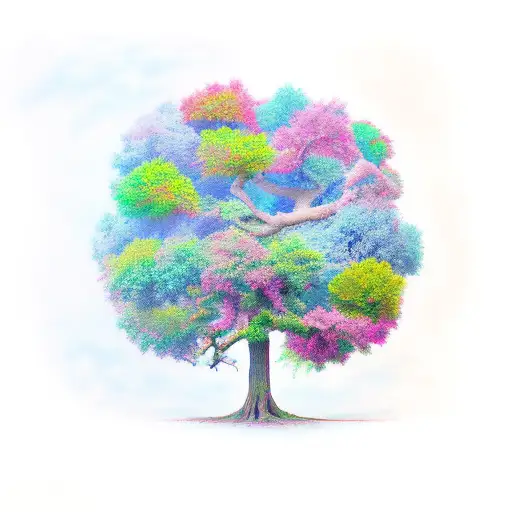 oak tree tattoo design idea