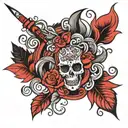 red 19  tattoo design idea