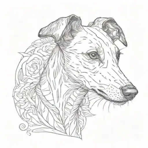 WHippet tattoo design idea