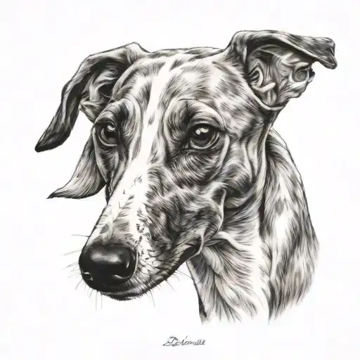 WHippet tattoo design idea