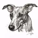 WHippet tattoo design idea