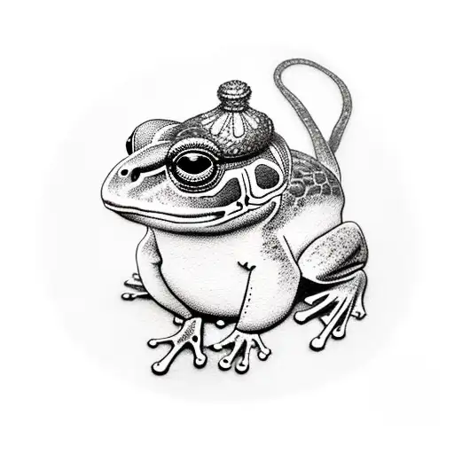 Goose with Froggy Hat tattoo design idea