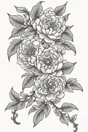 Peony vine tattoo design idea